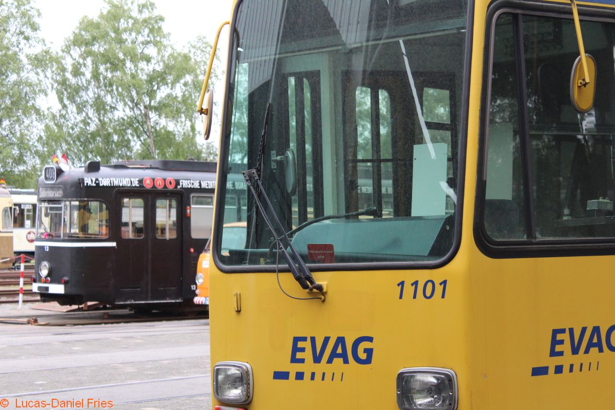 M8C 1101 und GT8 13 im Nahverkehrsmuseum