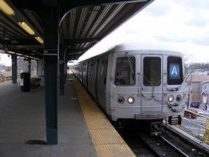 R46 stock Far Rockaway Mott Avenue R46 stock Far Rockaway Mott Avenue