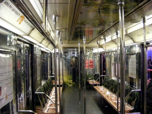 Innenraum Werbezug Times Square Shuttle Innenraum Werbezug Times Square Shuttle